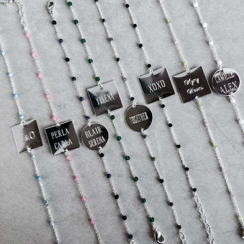GRAVURE BRACELET "LONDON" ARGENT