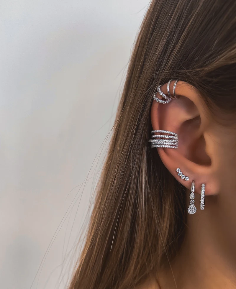 EARCUFF "MELROSE ZIRCON"