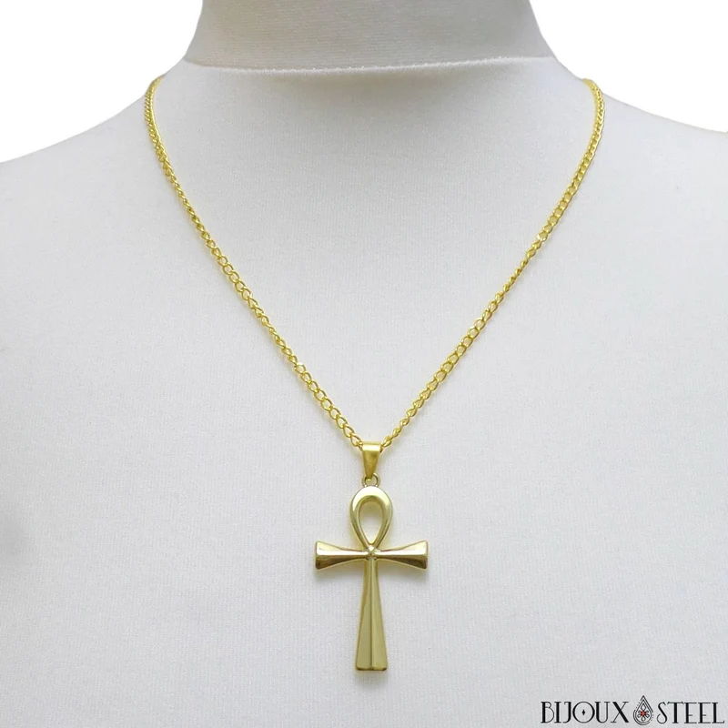 Collier à pendentif croix de vie égyptienne