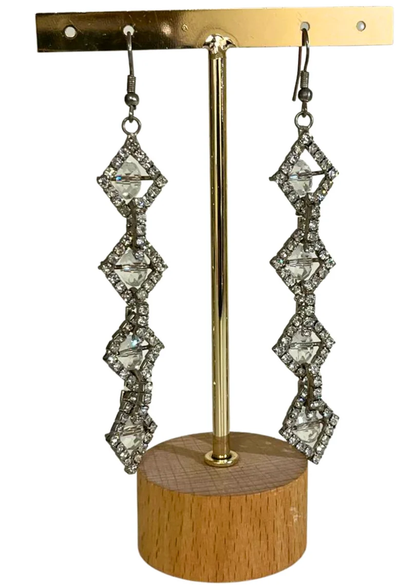 Boucles longues argentés