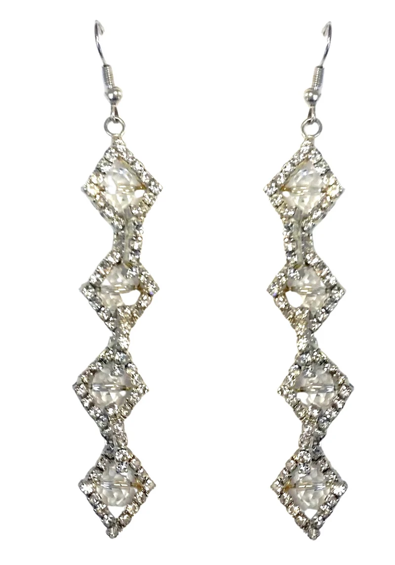 Boucles longues argentés