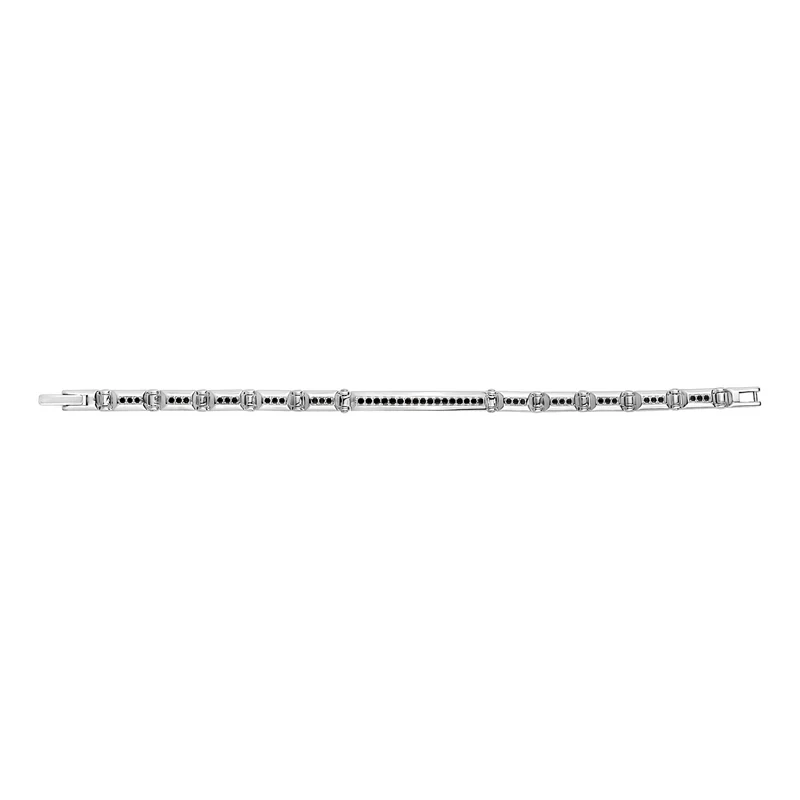 Iced Out Black Stone ID Link Bracelet