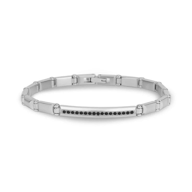 Bracelet d'identification en pierre noire