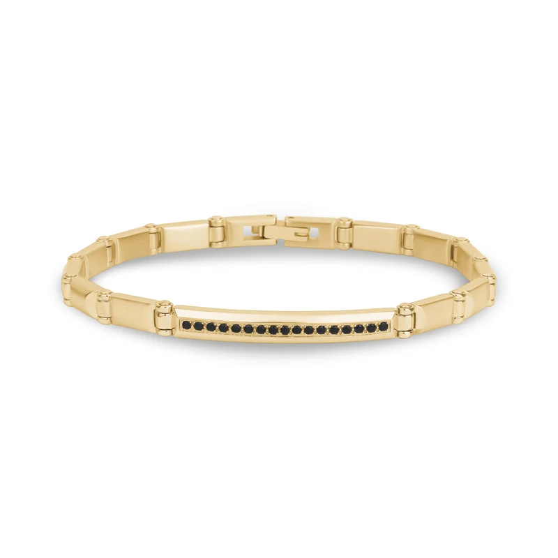 Bracelet d'identification en pierre noire