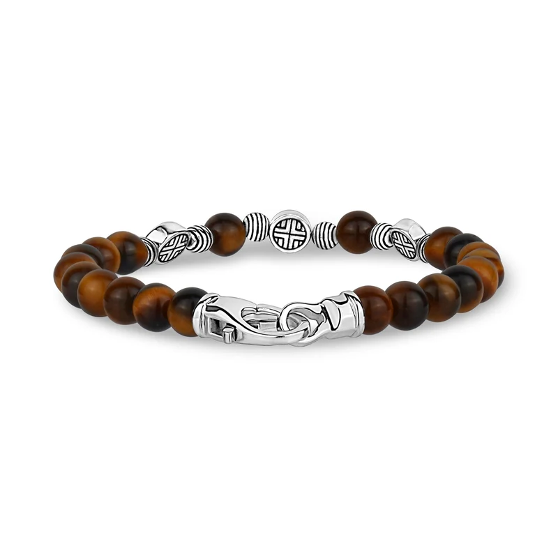 Bracelet de perles bouclier de minuit - 4MM
