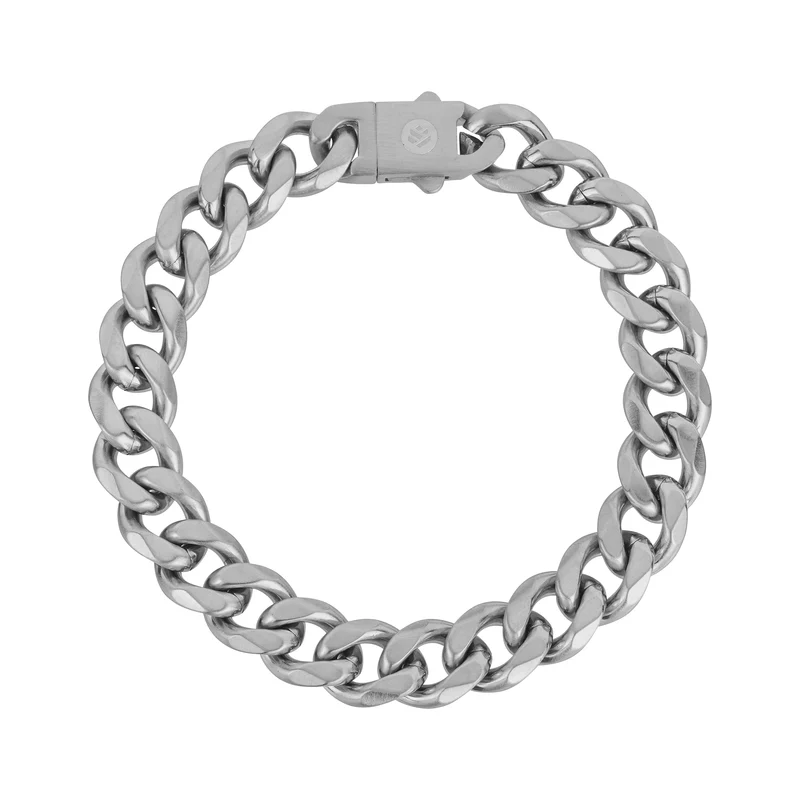 Bracelet à maillons cubains brossés - 10MM