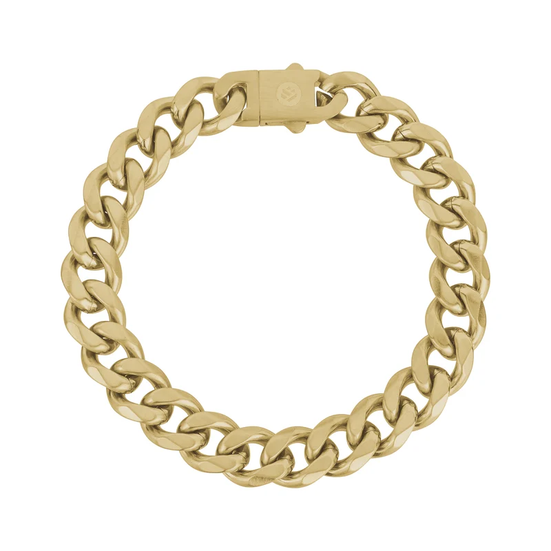 Bracelet à maillons cubains brossés - 10MM