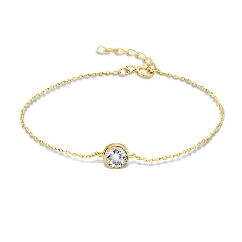 Violet Hamden Venus Bracelet en Argent 925 Sterling Plaqué Or avec Pierre de Naissance VH320010-NOV