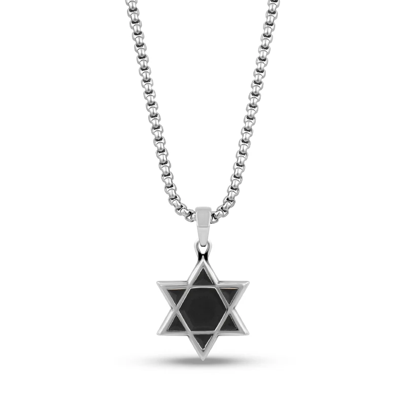 Pendentif étoile de David bicolore