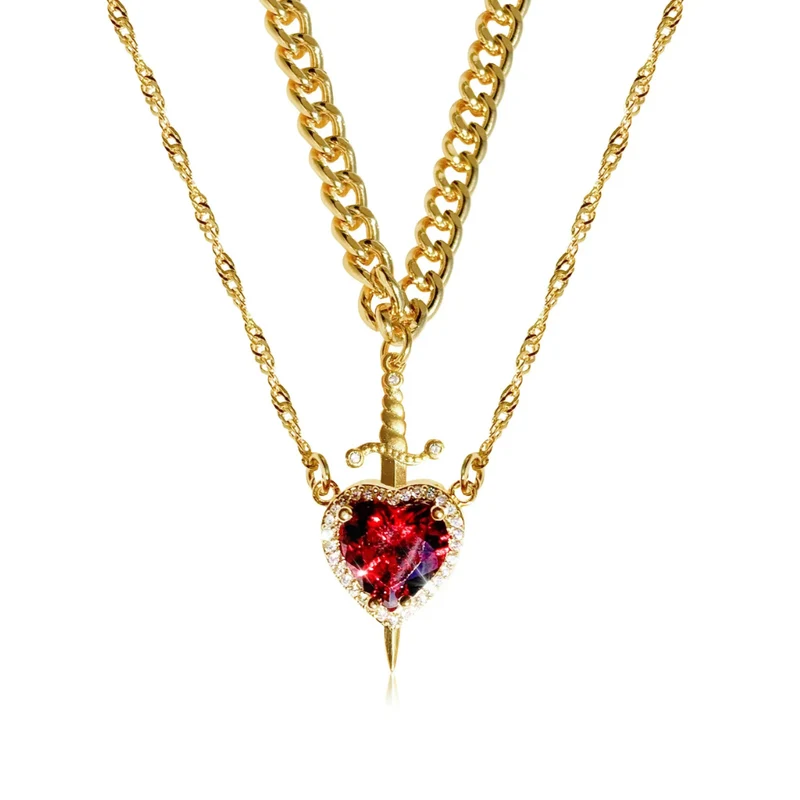 Collier Cœur Poignard