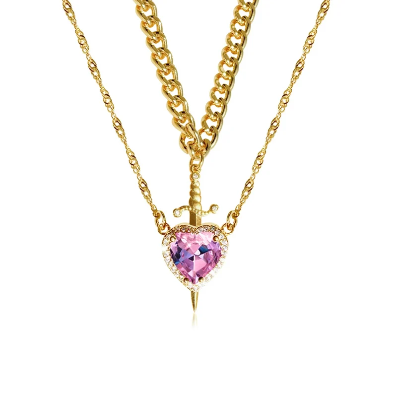 Collier Cœur Poignard