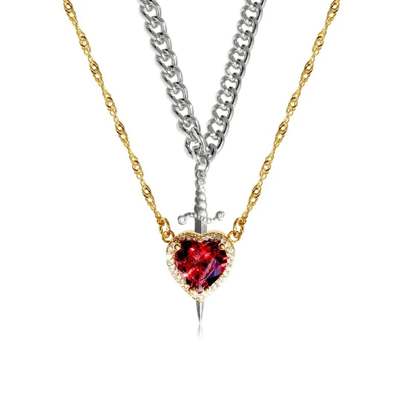 Collier Cœur Poignard