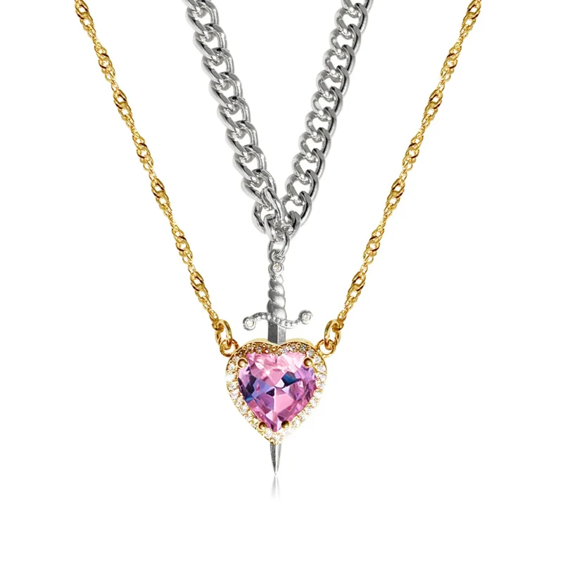 Collier Cœur Poignard