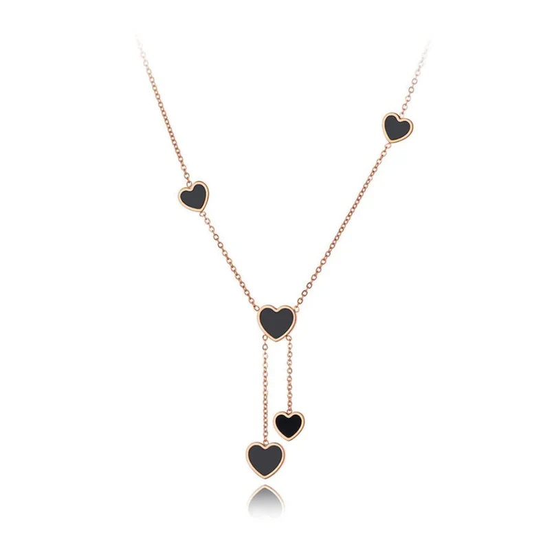 Collier Cœurs Double Pendant