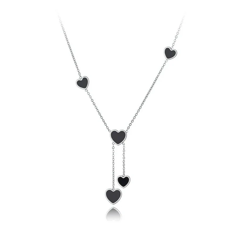 Collier Cœurs Double Pendant