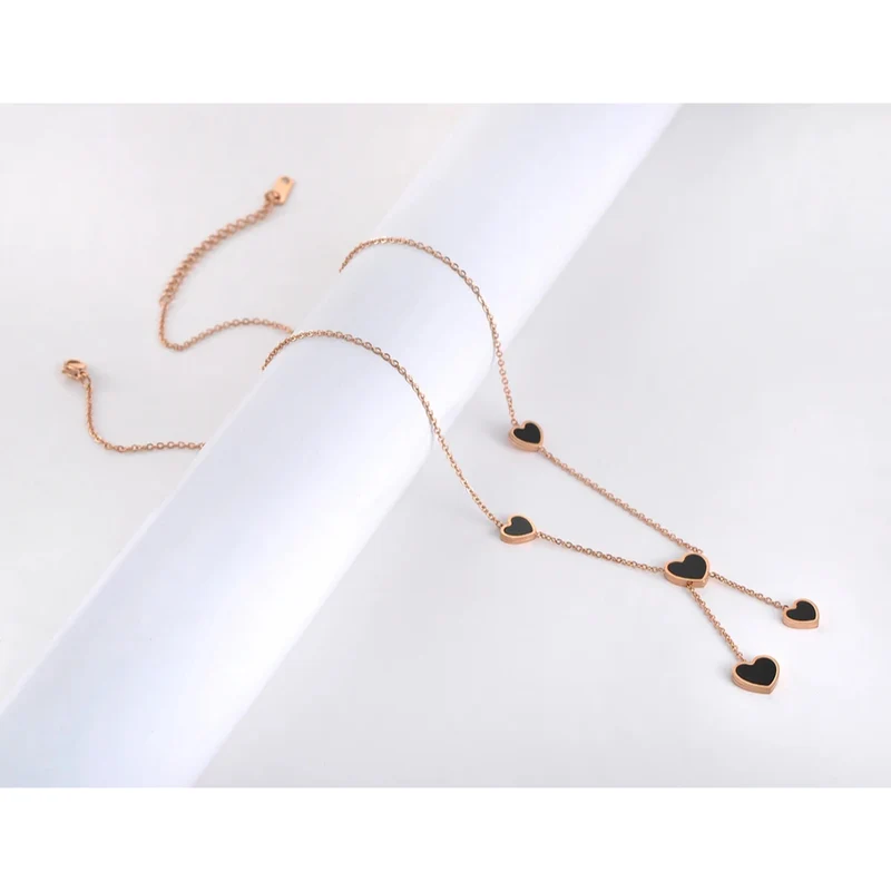 Collier Cœurs Double Pendant