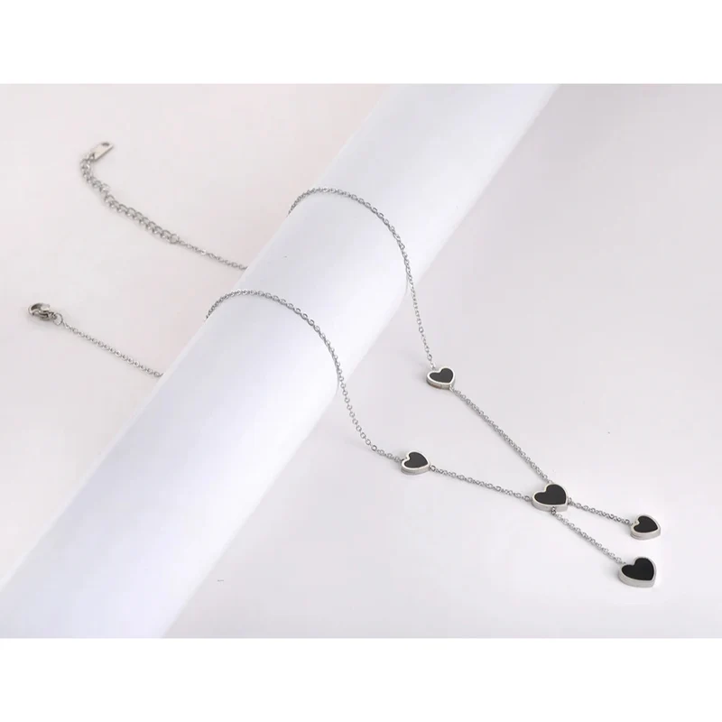 Collier Cœurs Double Pendant