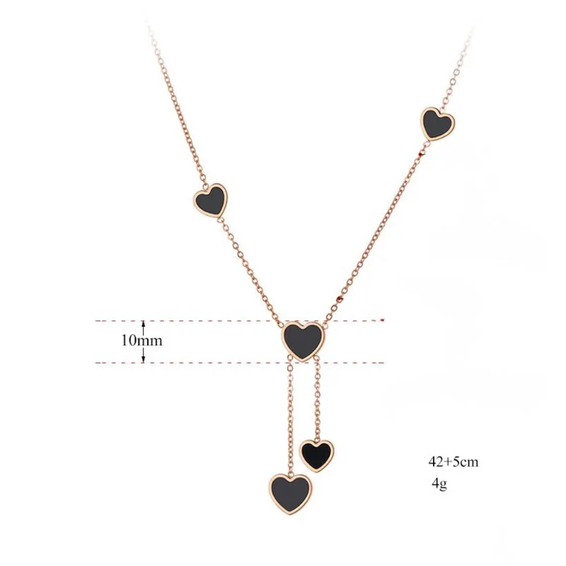 Collier Cœurs Double Pendant