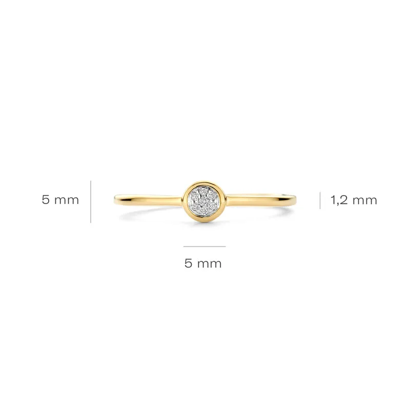 Blush Bague en or 14 carats avec diamants naturels 1679BDI/54