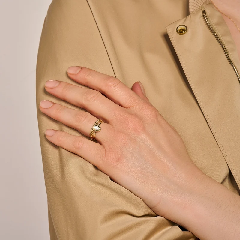 Blush Bague Or 14 carats 1239YMQ/46