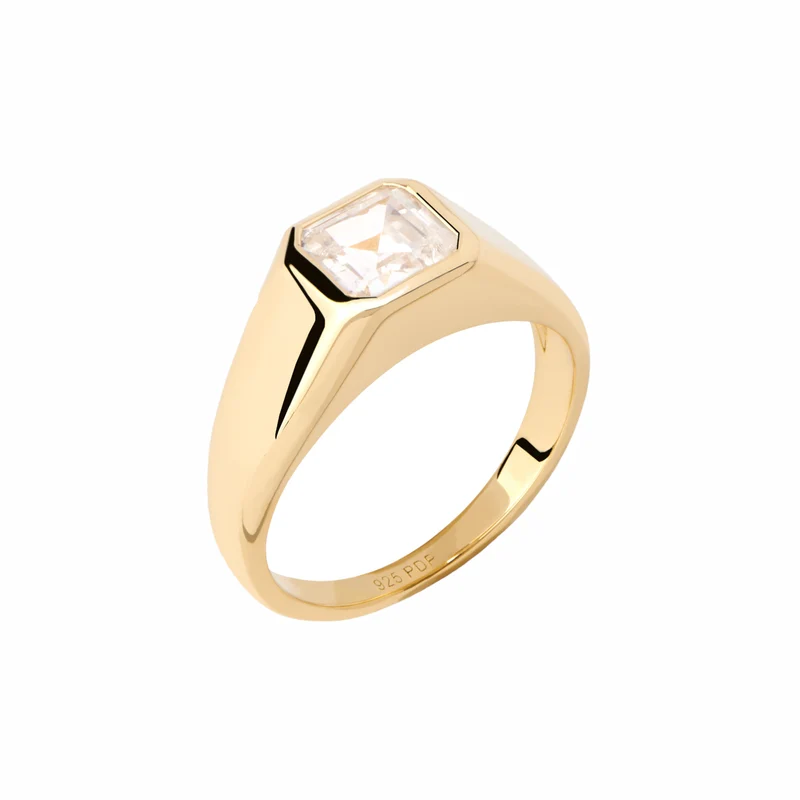 P D Paola The New Essentials Femmes Bague Plaqué or 18 carats AN01-984-10