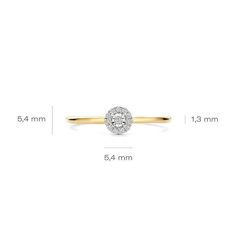 Blush Bague en or 14 carats avec diamants naturels 1678BDI/54