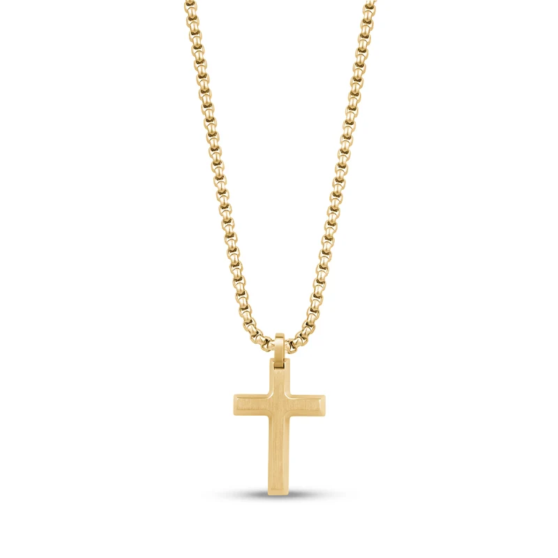 Mini pendentif croix à bord biseauté