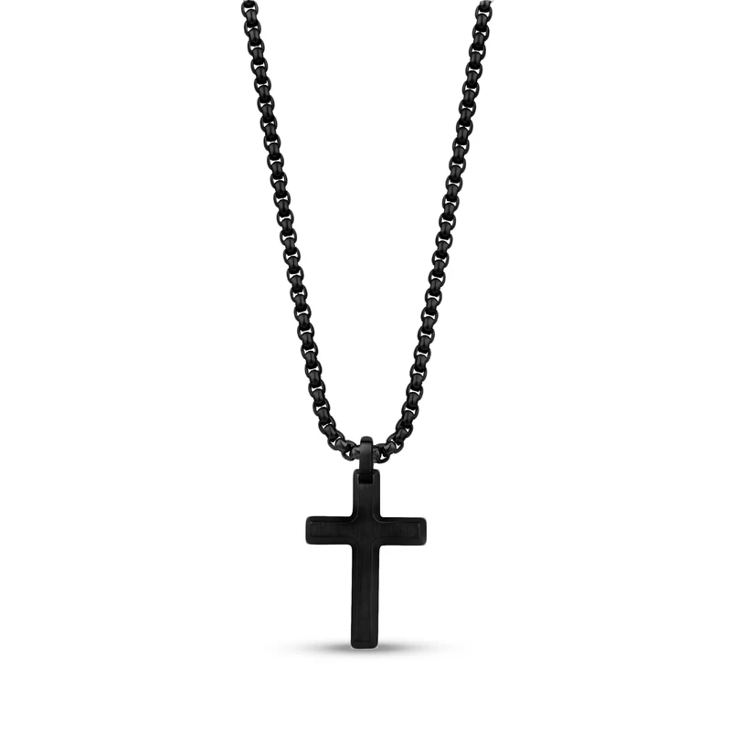 Mini pendentif croix à bord biseauté