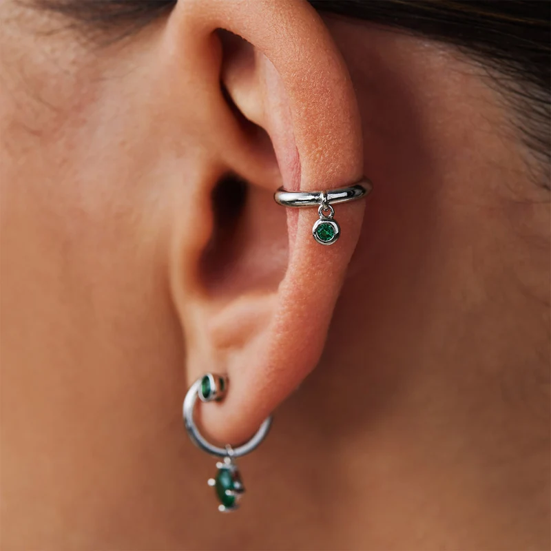Violet Hamden Venus 925 Sterling Zilveren Ear Cuff Met Geboortesteen VH370001-MAR