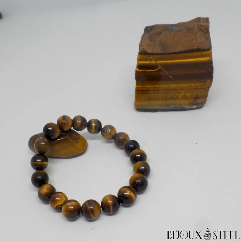 Bracelet en perles d'oeil de tigre 10mm