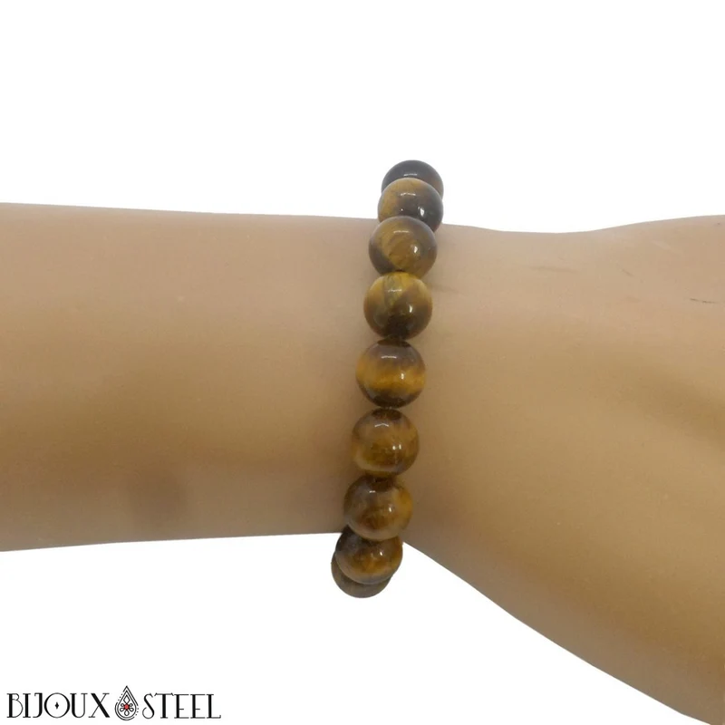 Bracelet en perles d'oeil de tigre 8mm