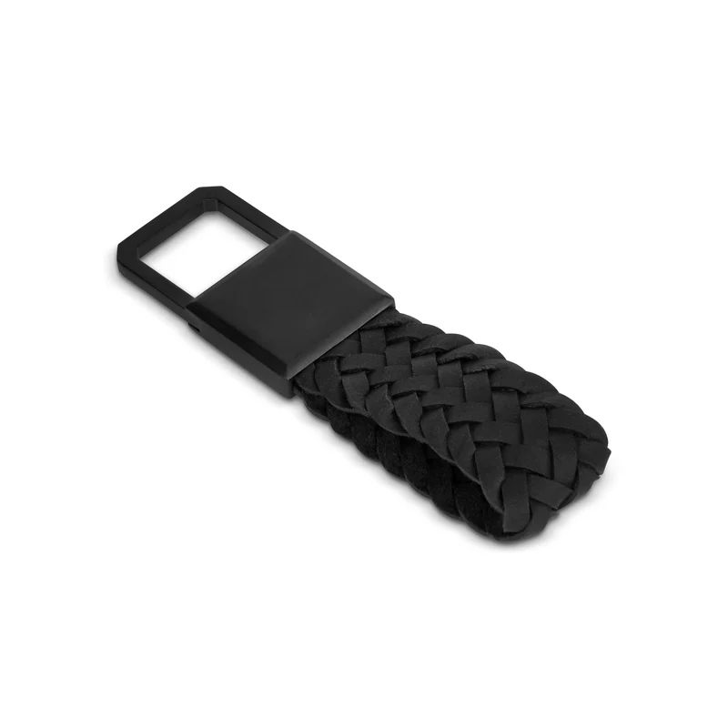 Porte-clés en cuir tressé