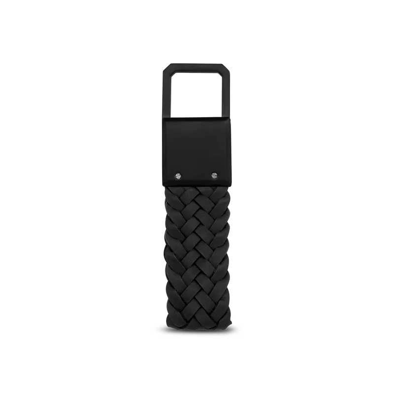 Porte-clés en cuir tressé