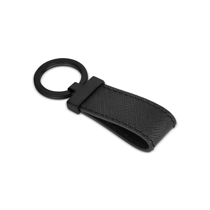 Porte-clés en cuir hachuré