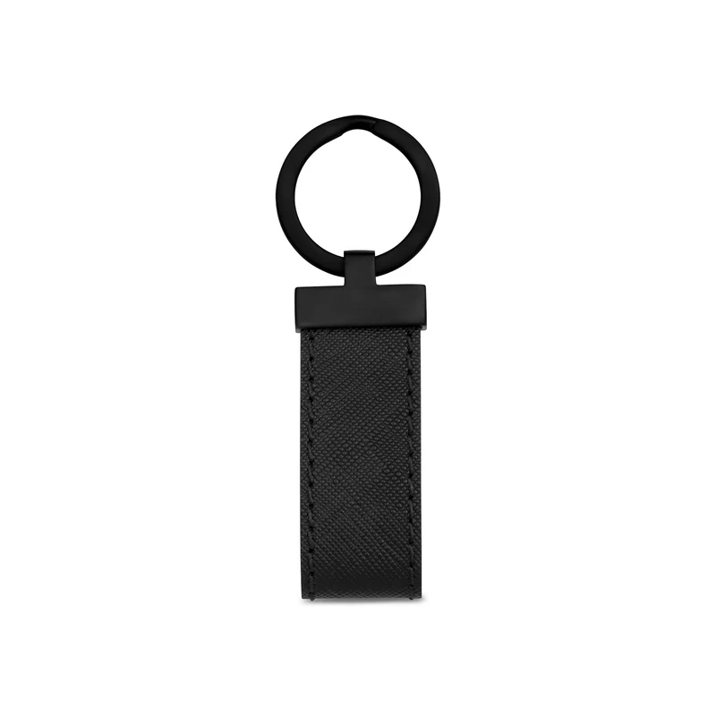 Porte-clés en cuir hachuré