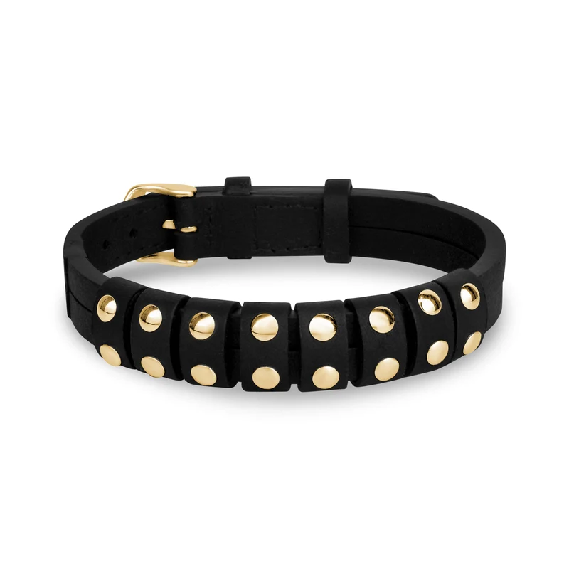 Bracelet en cuir clouté Rockstar