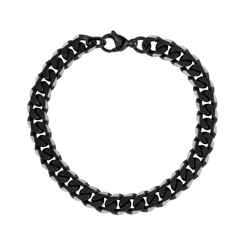 Bracelet à maillons cubains bicolores mats | 8MM
