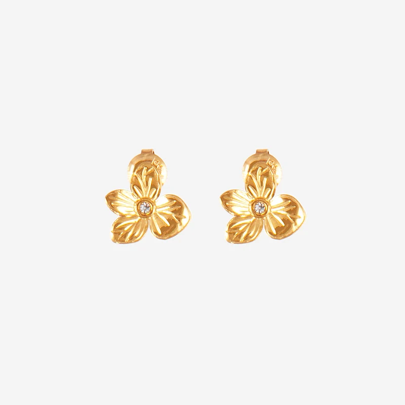 Boucles d’oreilles irrégulières en fleur de strass