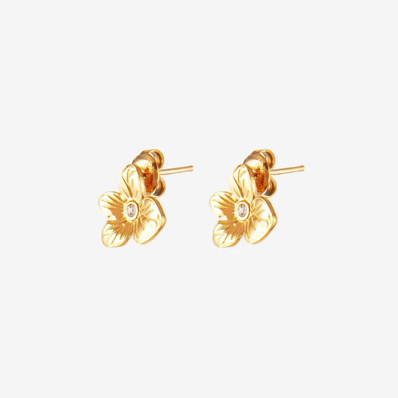 Boucles d’oreilles irrégulières en fleur de strass