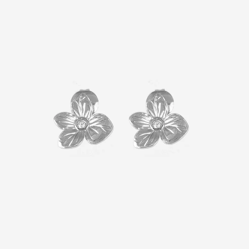 Boucles d’oreilles irrégulières en fleur de strass