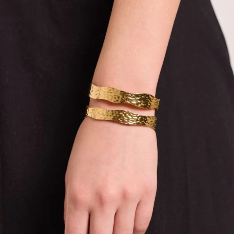 Bracelet Jonc Double Ondulé