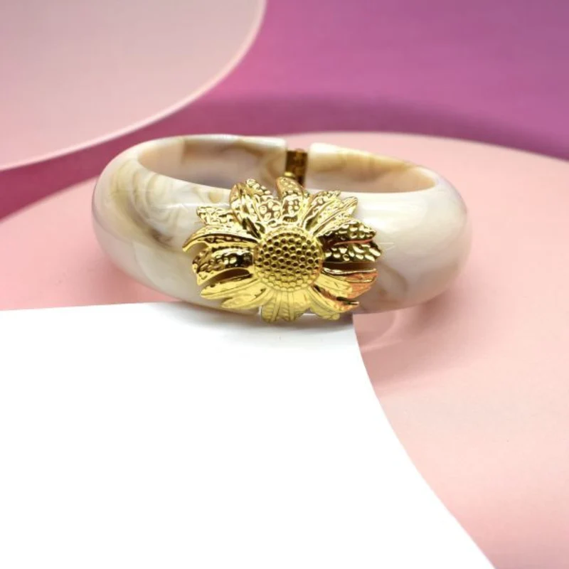 Jonc Fleur Pâquerette Résine