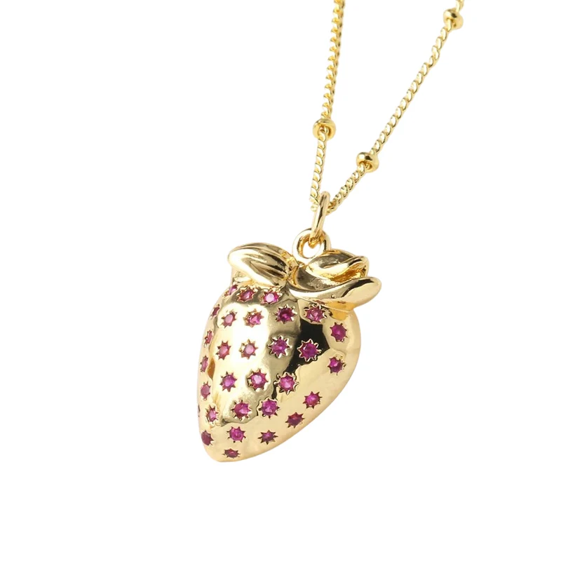 Collier Fraise Brillante