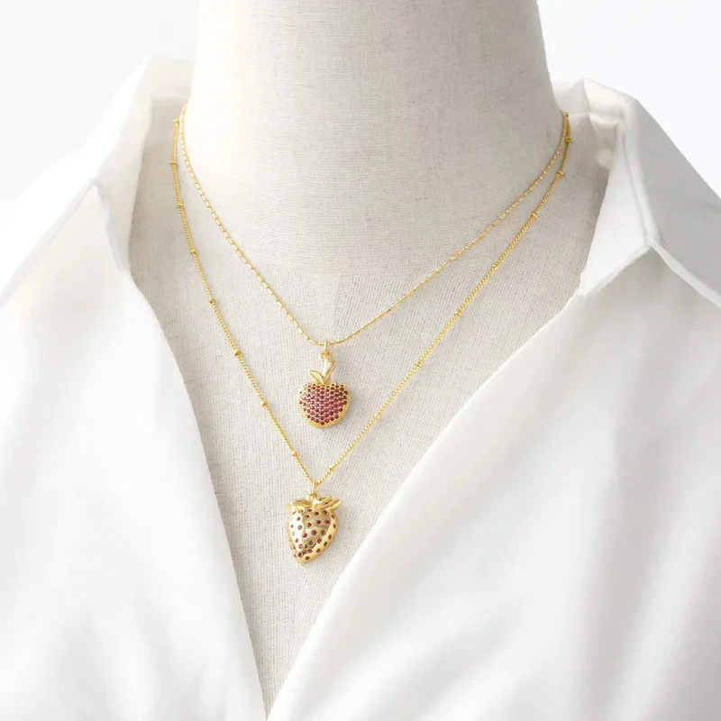 Collier Fraise Brillante