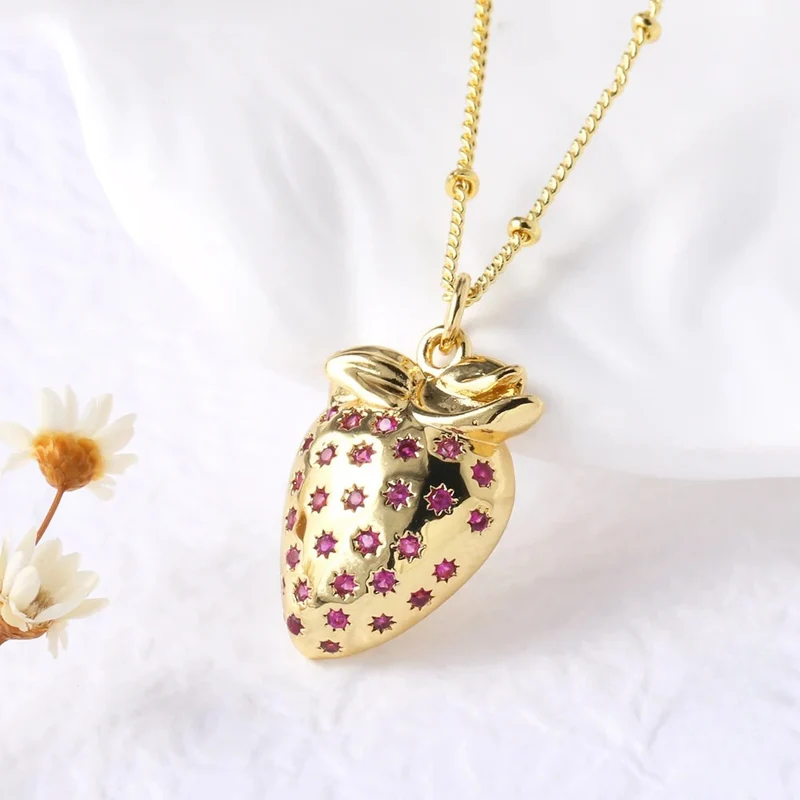Collier Fraise Brillante