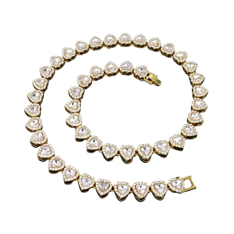 Collier Rivière Diamants Coeur