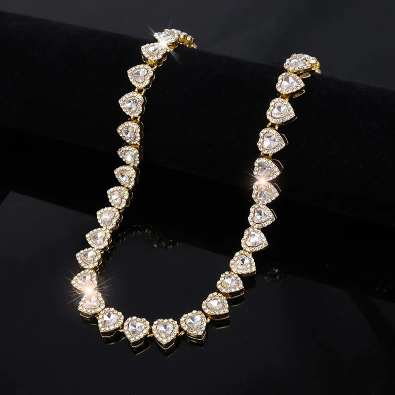 Collier Rivière Diamants Coeur