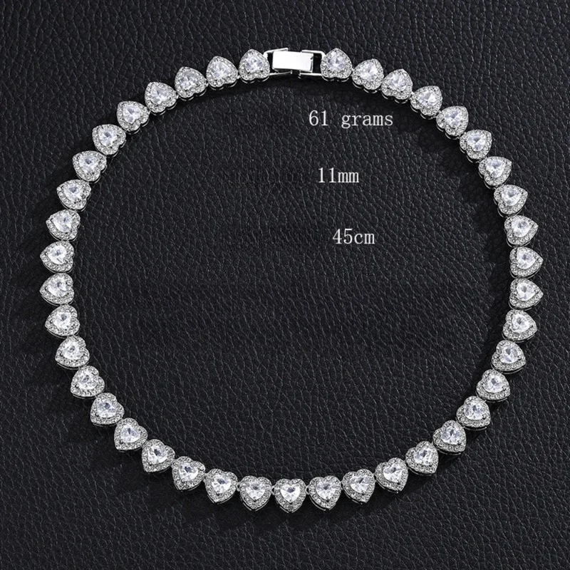 Collier Rivière Diamants Coeur