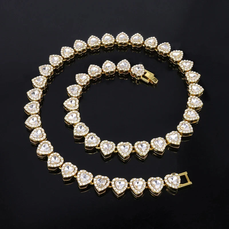 Collier Rivière Diamants Coeur