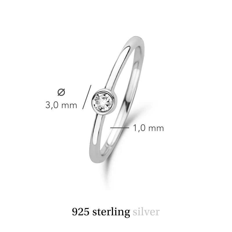 Violet Hamden Venus Zilveren Ring Met Geboortesteen VH330007APR-60